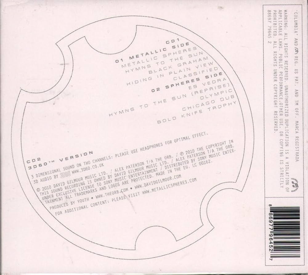 メタリック・スフィアーズ [CD] David - The Orb & David Gilmour - Metallic Spheres In Colour